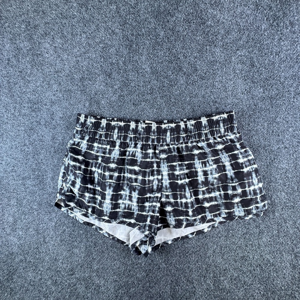 Ocean Pacific Athletic Shorts Womens 32x4 Black White Tie Dye Elastic Waist